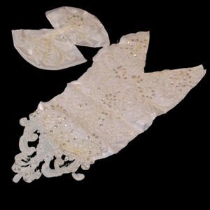 Vintage Crafting Supplies 2 Misc Trim Pieces Beaded Sequined Laced